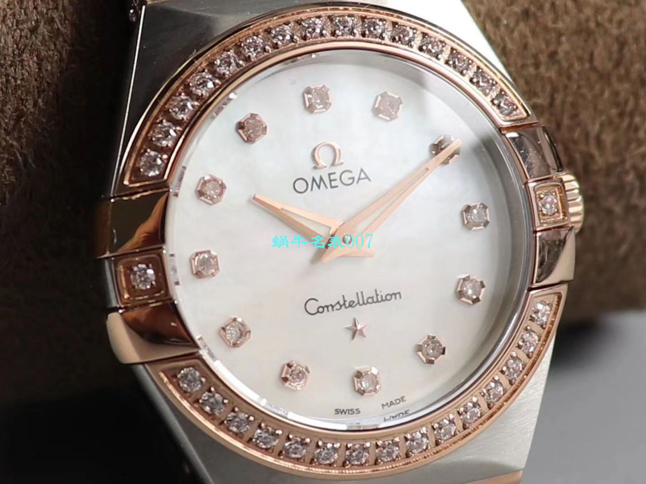   8848厂官网表  欧米茄女装星座小号24/27mm 超级版本2粒南非真钻镶嵌字面 / M661