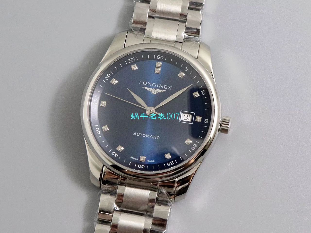   V9厂名匠三针新款40mm三字位日历款副本  浪琴名匠系列L2.793.4.97.6腕表 / L138