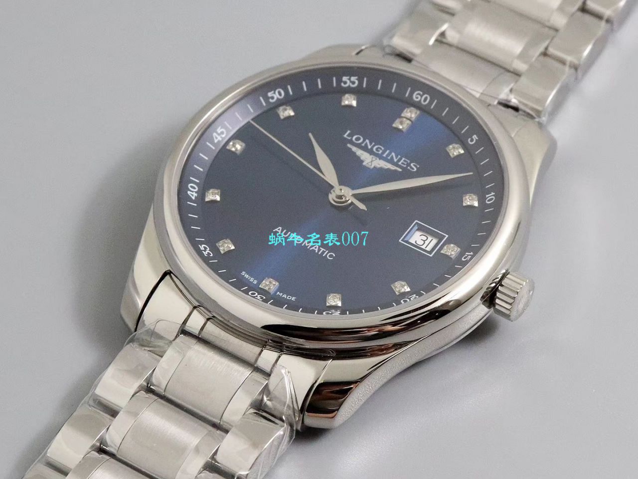   V9厂名匠三针新款40mm三字位日历款副本  浪琴名匠系列L2.793.4.97.6腕表 / L138