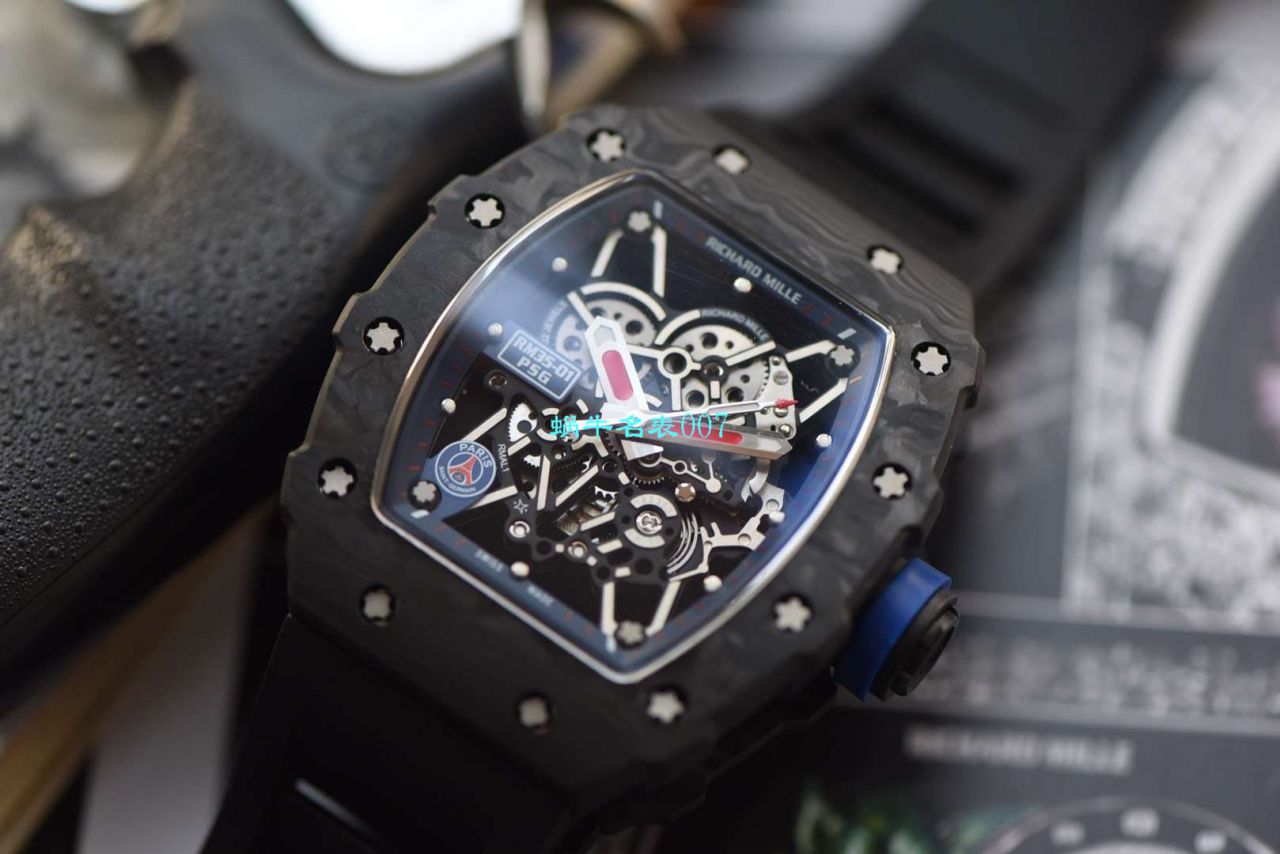 KV厂全新升级V3版RICHARD MILLE表理查德米勒RM 035-01 PSG特别版巴黎圣日耳曼足球俱乐部 / KVPSG3501