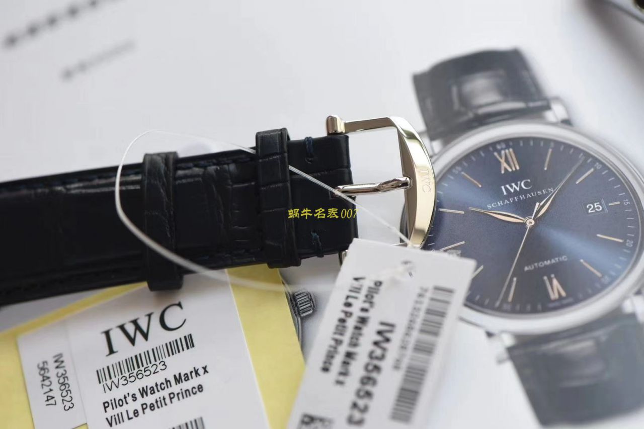 V7厂IWC万国柏涛菲诺IW356523腕表专柜最新款波涛菲诺蓝面金针 / WG512