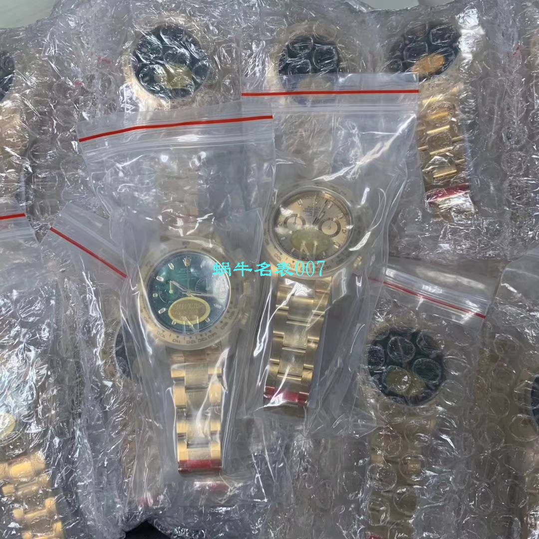 视频评测N厂超级4130绿面金迪劳力士宇宙计型迪通拿m116508-0013腕表 / R388N