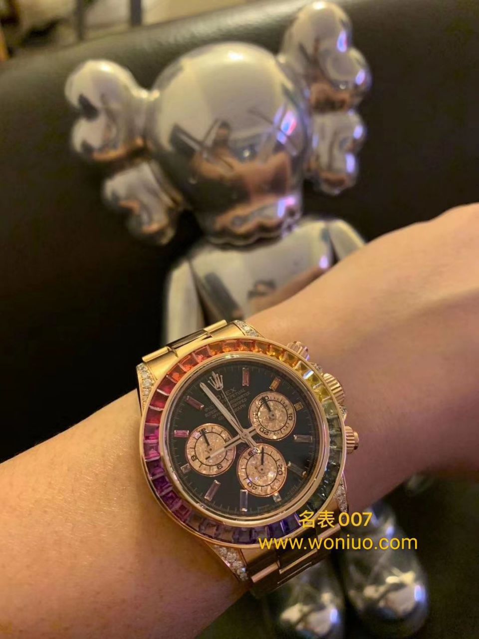 独家后加工真钻包金ROLEX彩虹迪劳力士宇宙计型迪通拿116595 RBOW腕表 / R577