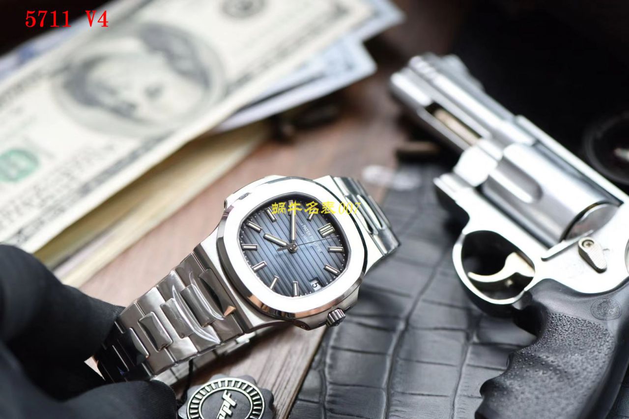   PPF超级PATEK PHILIPPE鹦鹉螺重磅来袭！“灰蓝”  百达翡丽运动优雅5711/1A 010 不锈钢腕表(鹦鹉螺)2019年钢表王座的开年重器 / BD267