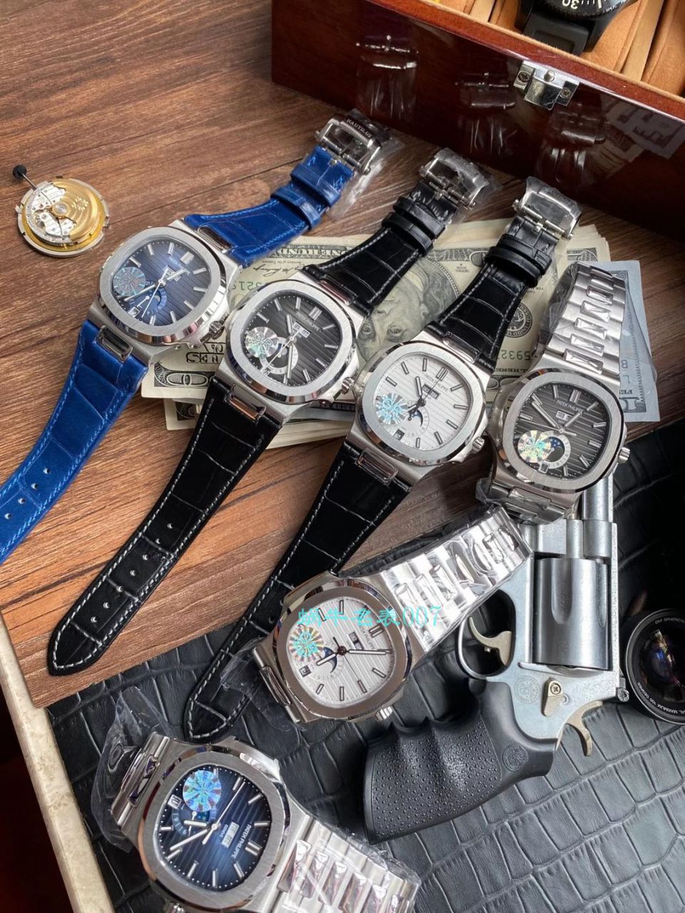 GR厂百达翡丽PatekPhilippe手表多少钱鹦鹉螺V2真月相5726/1A-014皮带款 / BD326