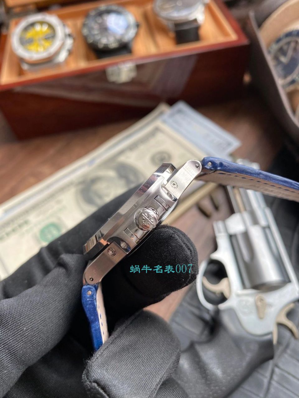 GR厂百达翡丽PatekPhilippe手表多少钱鹦鹉螺V2真月相5726/1A-014皮带款 / BD326