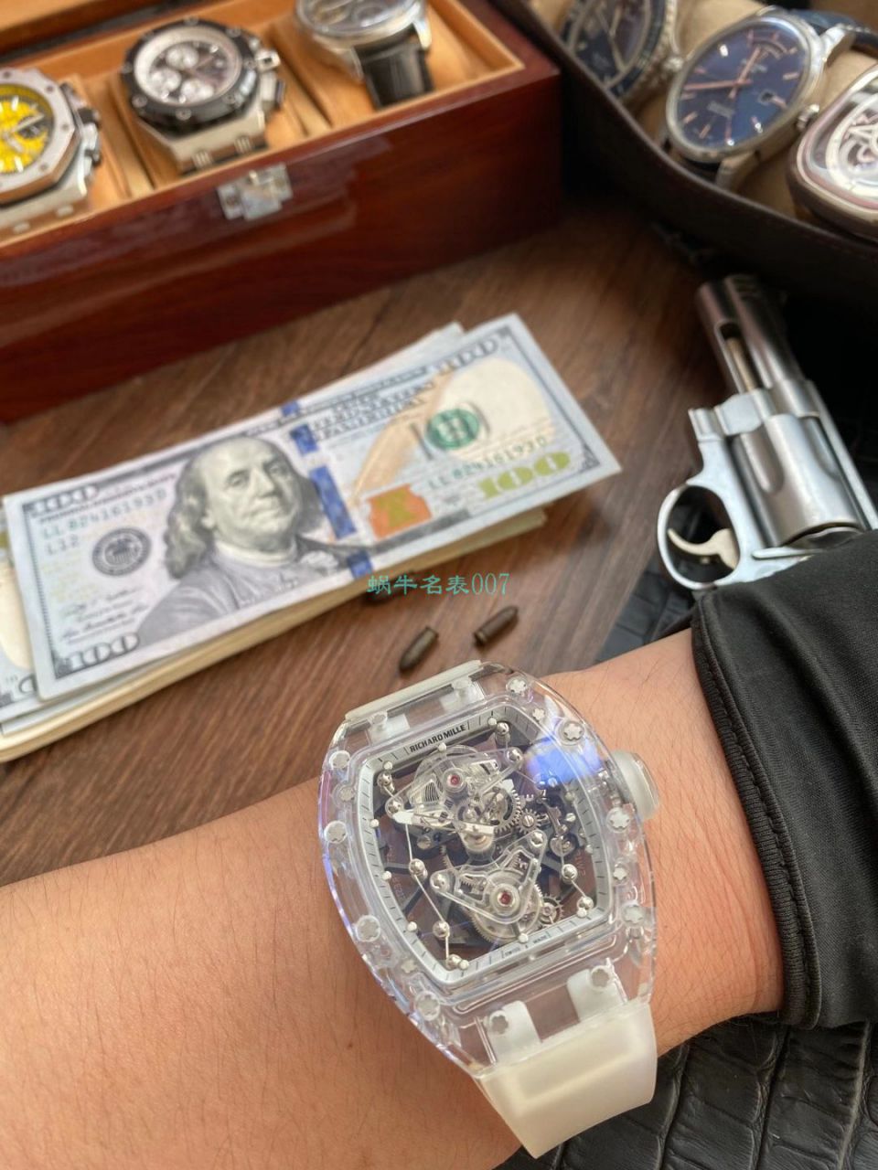 视频评测EUR 厂理查德米勒陀飞轮RM056，RM 56-02雪琉璃全透明 / RM 56-02EUR