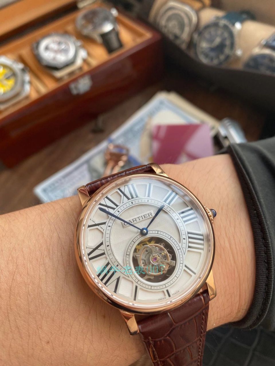 评测视频  BBR厂卡地亚ROTONDE DE CARTIER 陀飞轮手表W1556215腕表 / K317