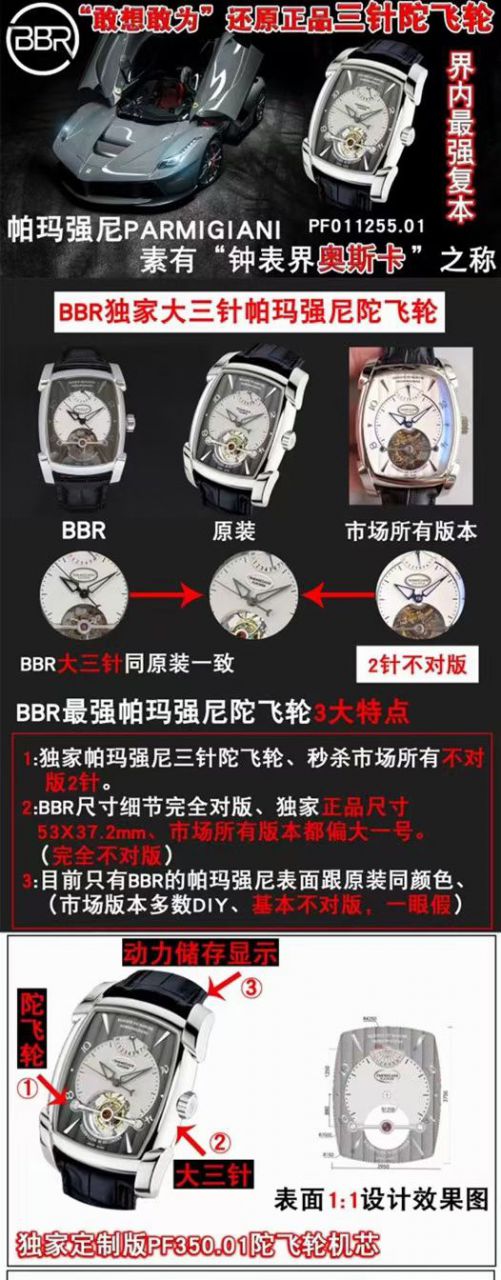 BBR厂帕玛强尼陀飞轮手表PF013512.01和PF011255.01腕表 / PA037