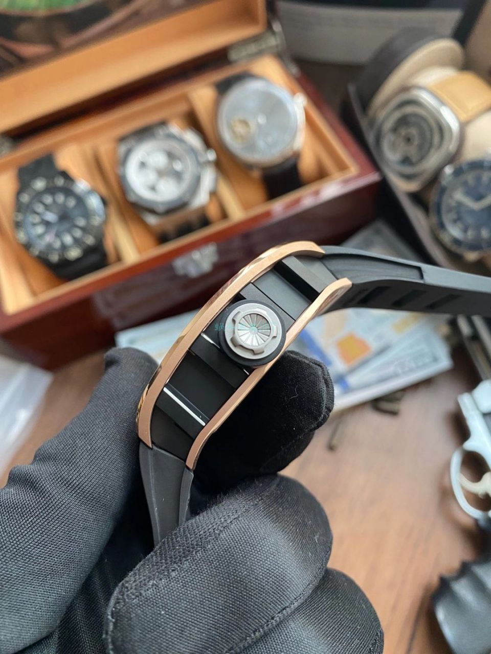 JB厂理查德米勒RM52-01真陀飞轮RICHARD MILLE骷髅头腕表 / RM5201JBJ