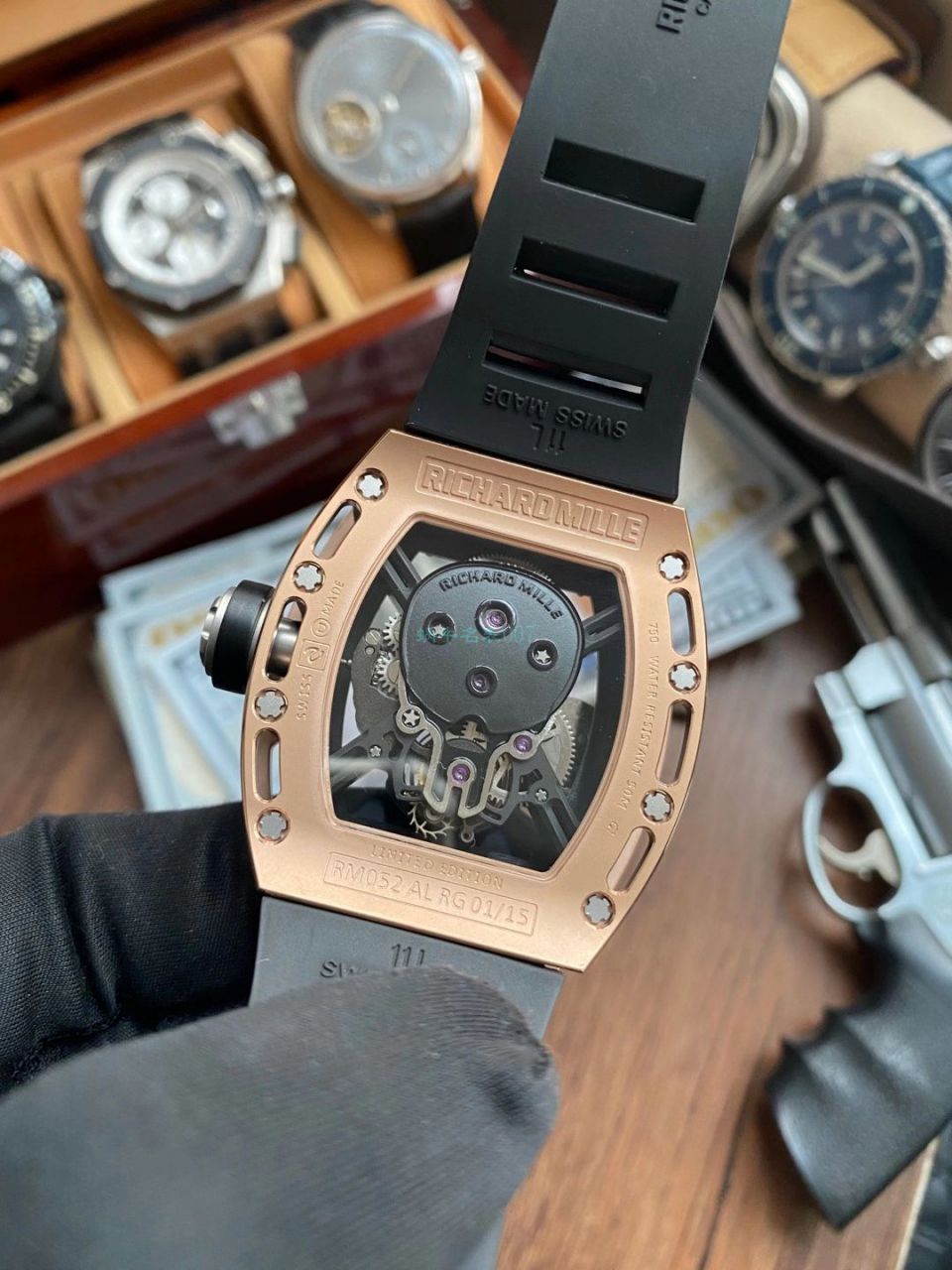 JB厂理查德米勒RM52-01真陀飞轮RICHARD MILLE骷髅头腕表 / RM5201JBJ