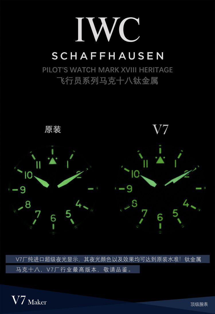 V7厂万国飞行员马克十八钛壳  IW327006腕表 / WG607