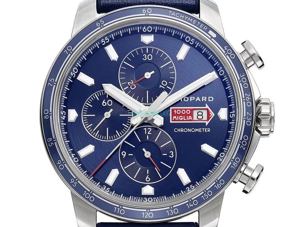 V7厂萧邦MILLE MIGLIA GTS AZZURRO 168571-3007蓝面古董赛车主题腕表 / XB080
