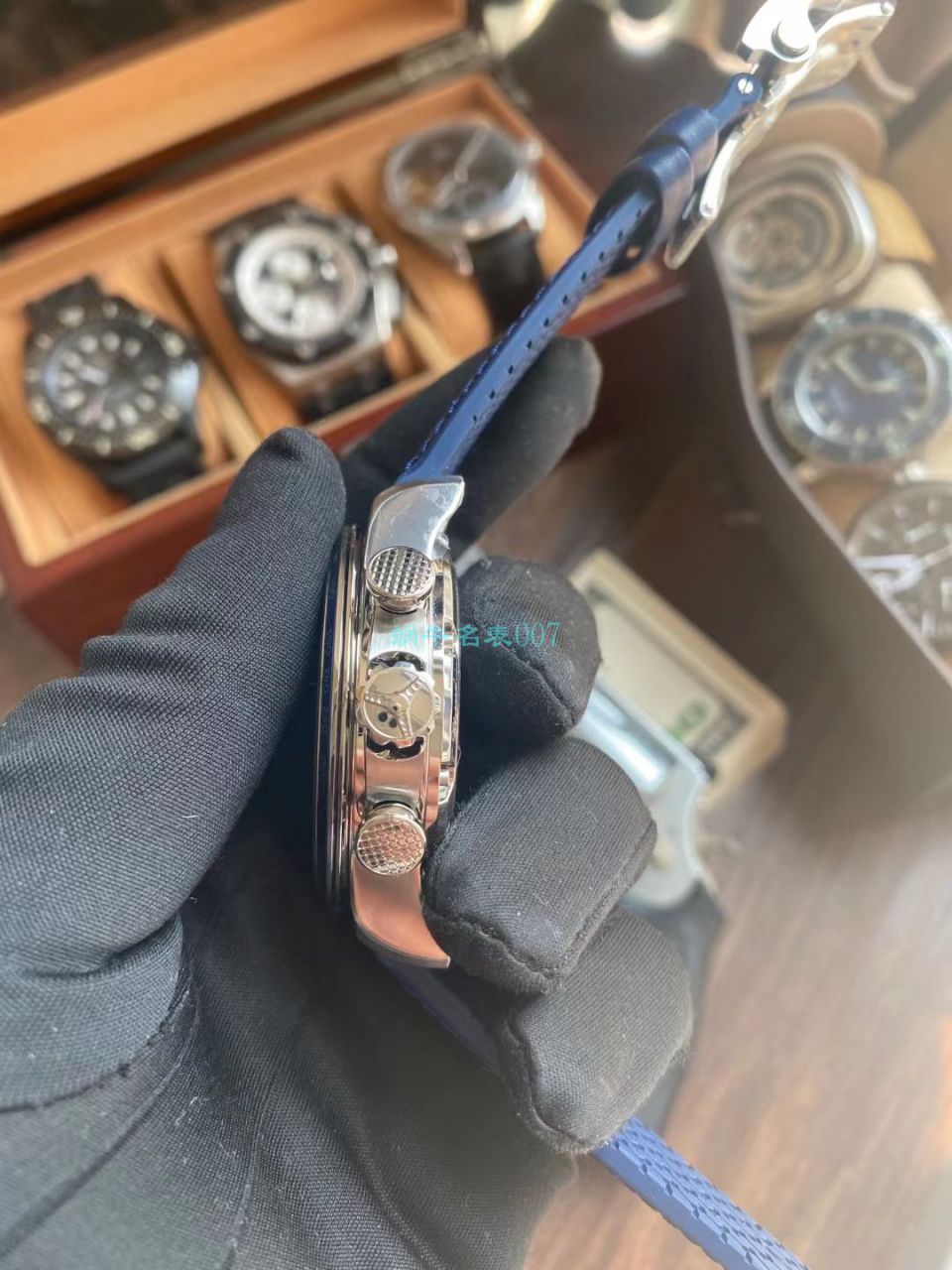 V7厂萧邦MILLE MIGLIA GTS AZZURRO 168571-3007蓝面古董赛车主题腕表 / XB080