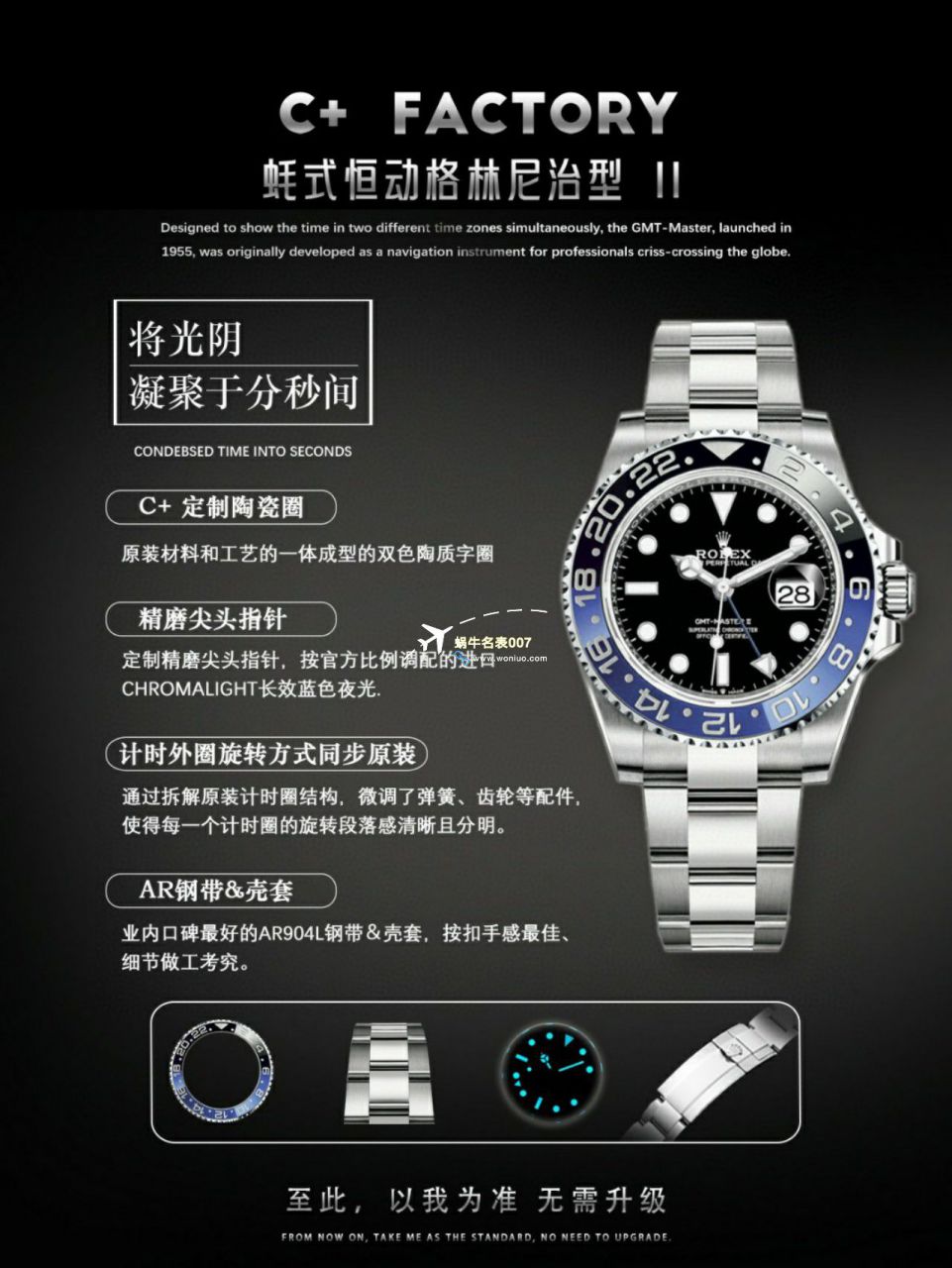 C+厂劳力士格林尼治型II系列m126715chnr-0001，m126711chnr-0002沙士圈大闸蟹，m126710blro-0001可乐圈，m126719blro-0002（陨石面） / R767