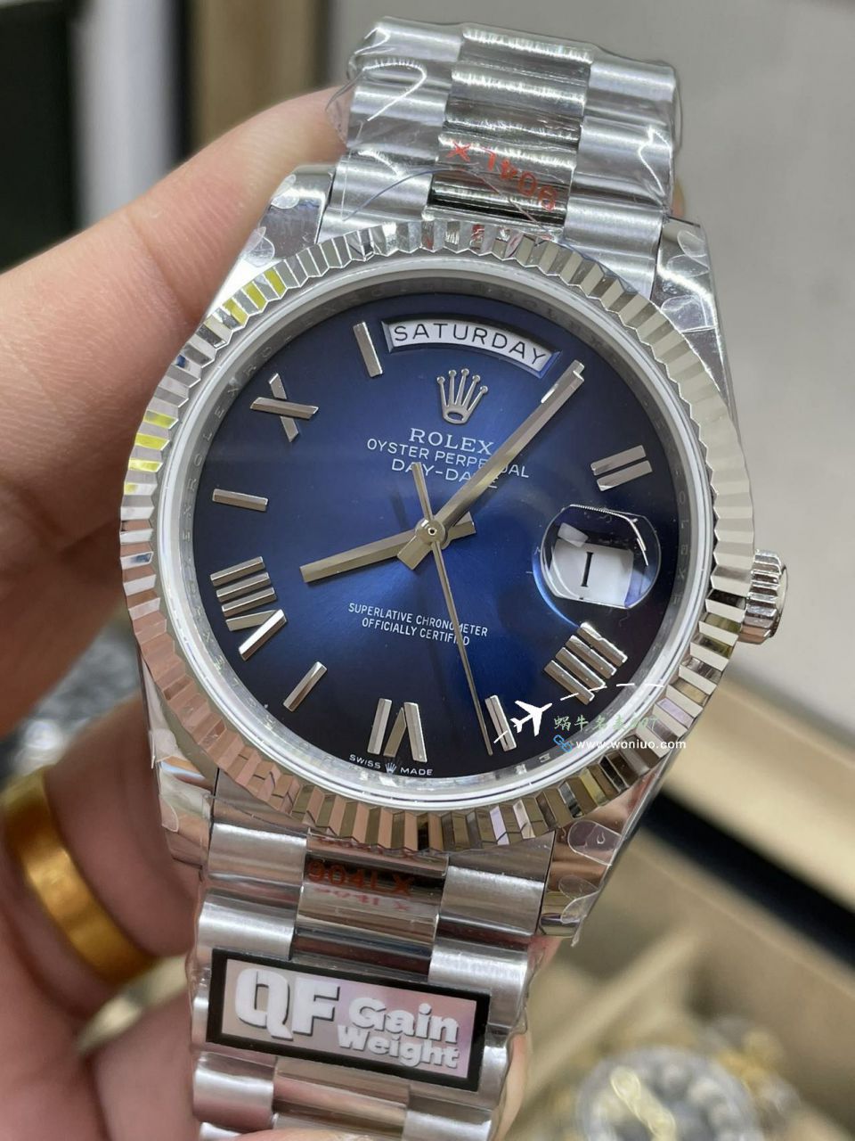 QF劳力士DD星期日历配重版本罗马烟熏绿m228238-0069，渐变蓝m228236-0024，渐变灰m228235-0055 / R857