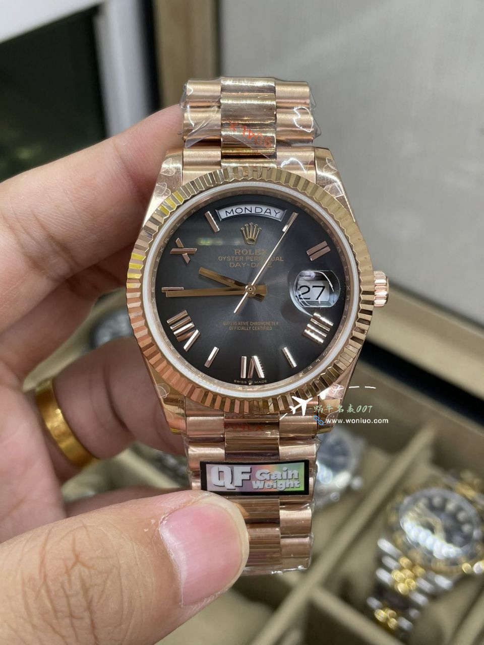 QF劳力士DD星期日历配重版本罗马烟熏绿m228238-0069，渐变蓝m228236-0024，渐变灰m228235-0055 / R857