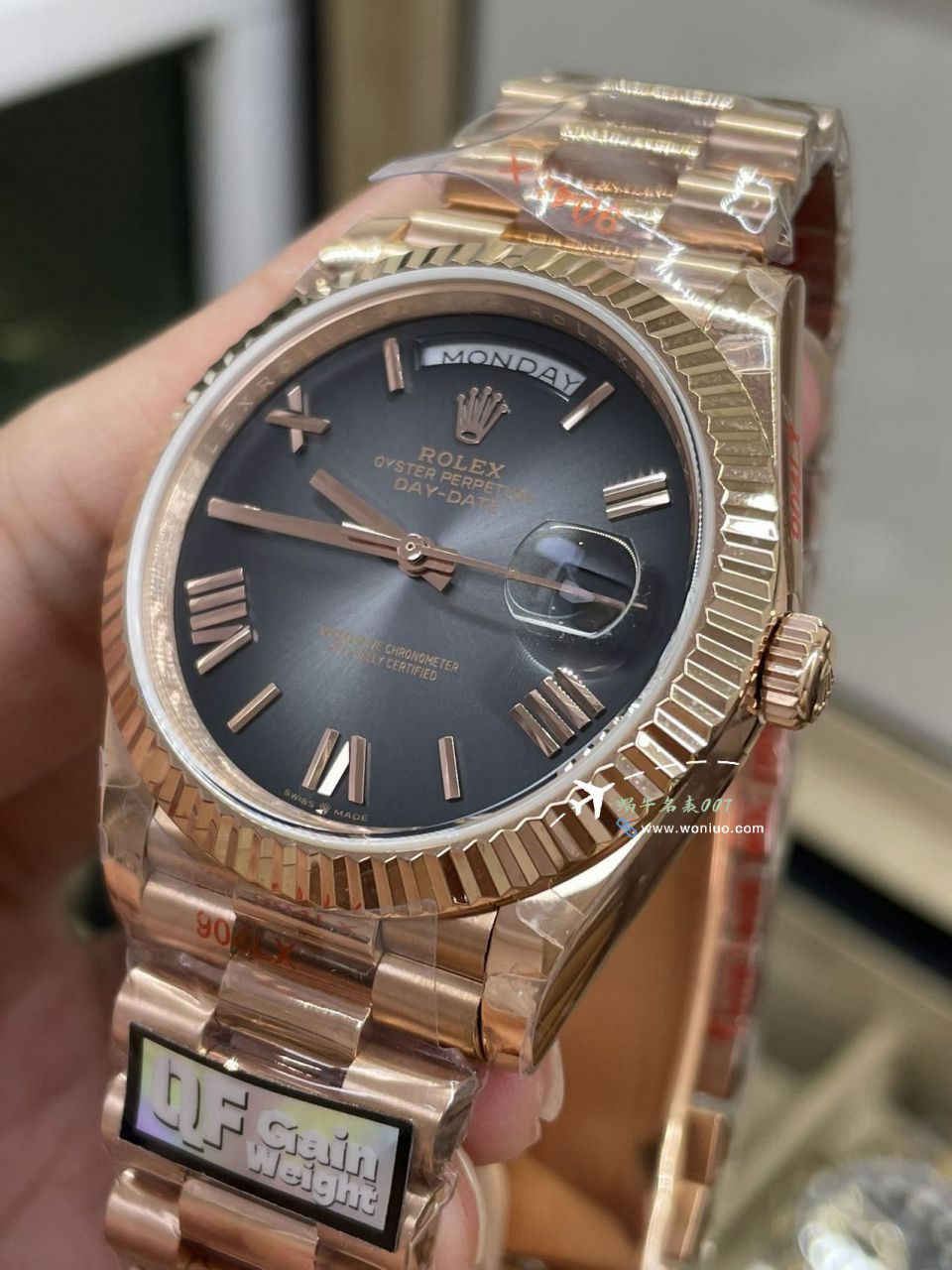 QF劳力士DD星期日历配重版本罗马烟熏绿m228238-0069，渐变蓝m228236-0024，渐变灰m228235-0055 / R857