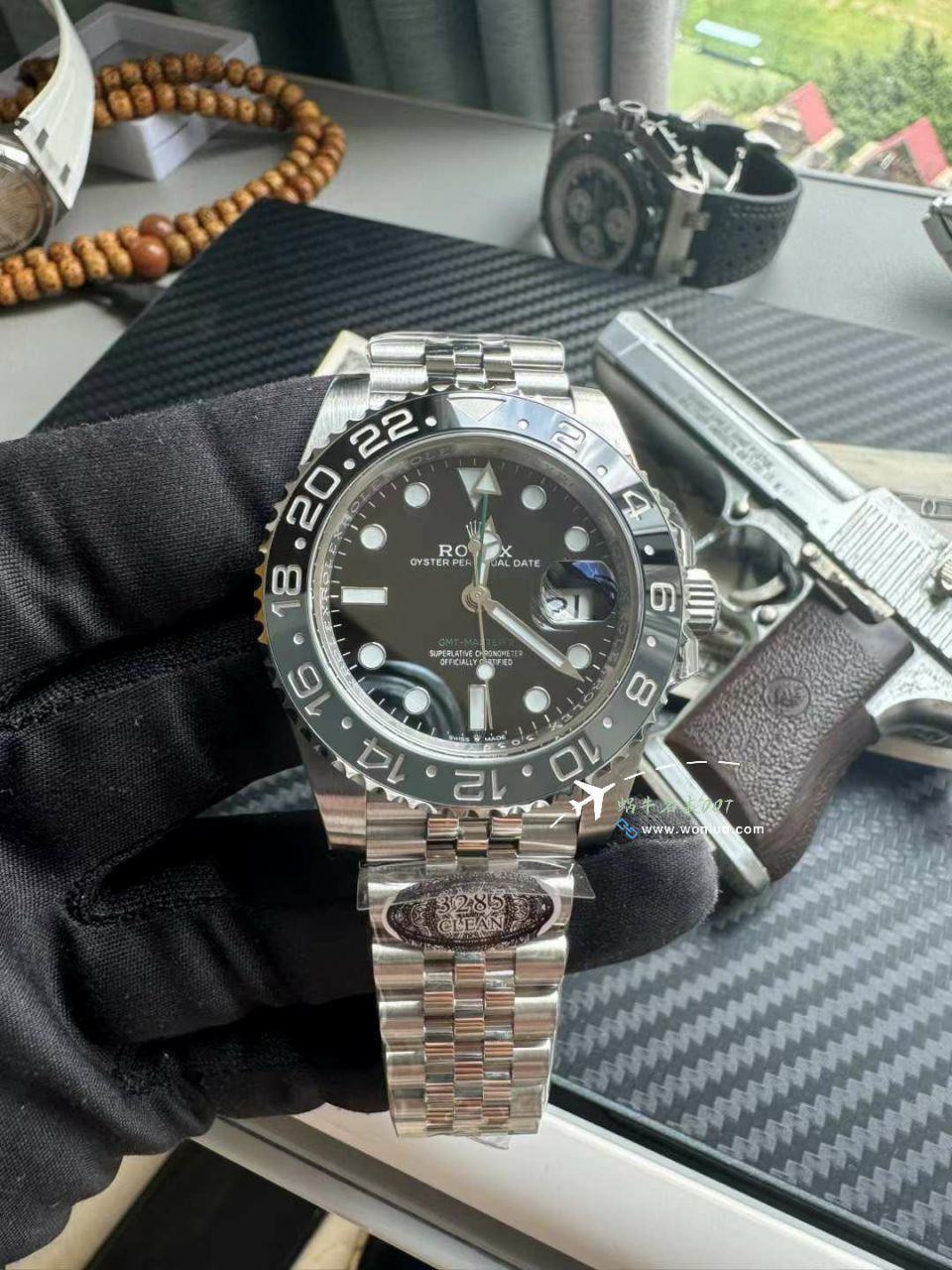 视频评测clean劳力士格林尼治型II新款皮蛋圈m126710grnr-0003腕表 / R866