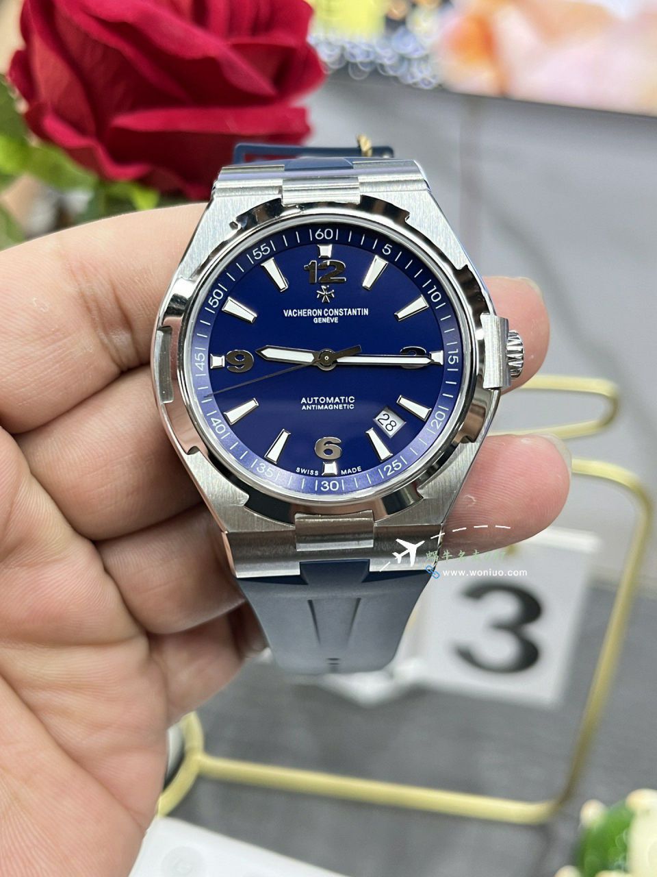 PPF江诗丹顿纵横四海系列蓝面胶带P47040/000A-9008 / JS270