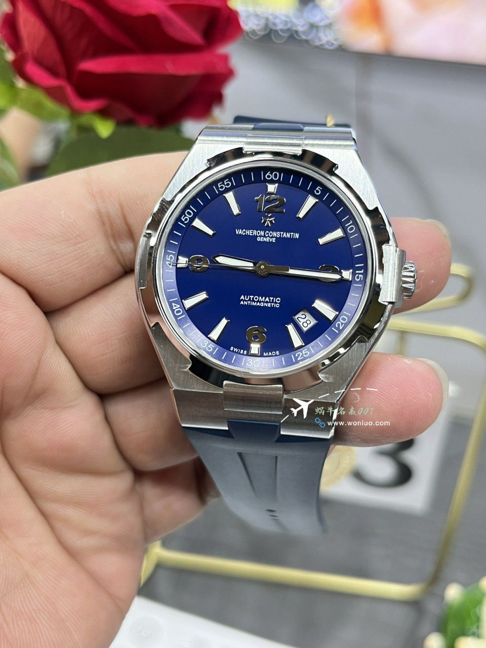 PPF江诗丹顿纵横四海系列蓝面胶带P47040/000A-9008 / JS270