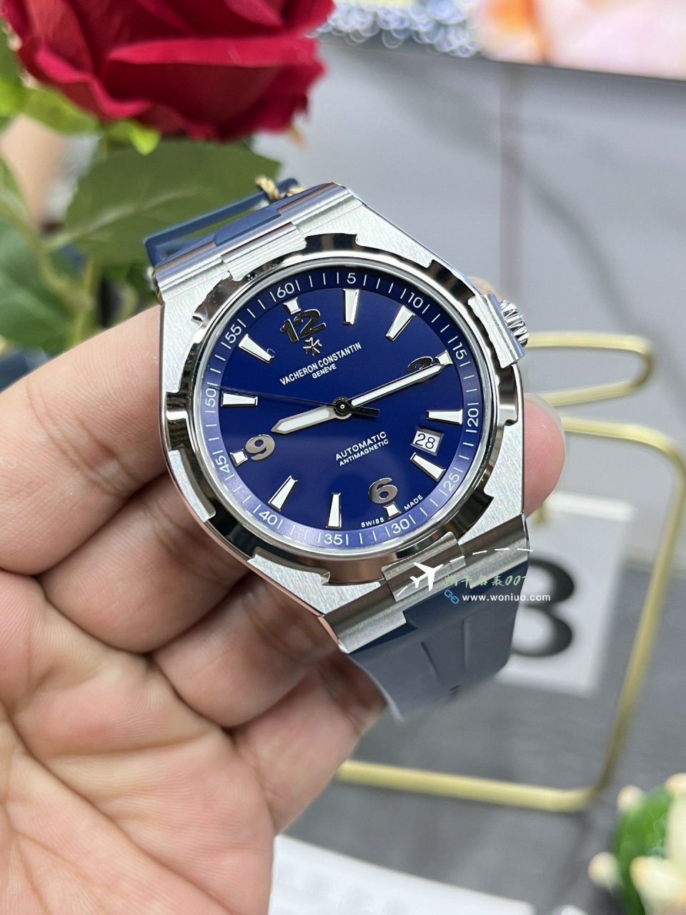 PPF江诗丹顿纵横四海系列蓝面胶带P47040/000A-9008 / JS270