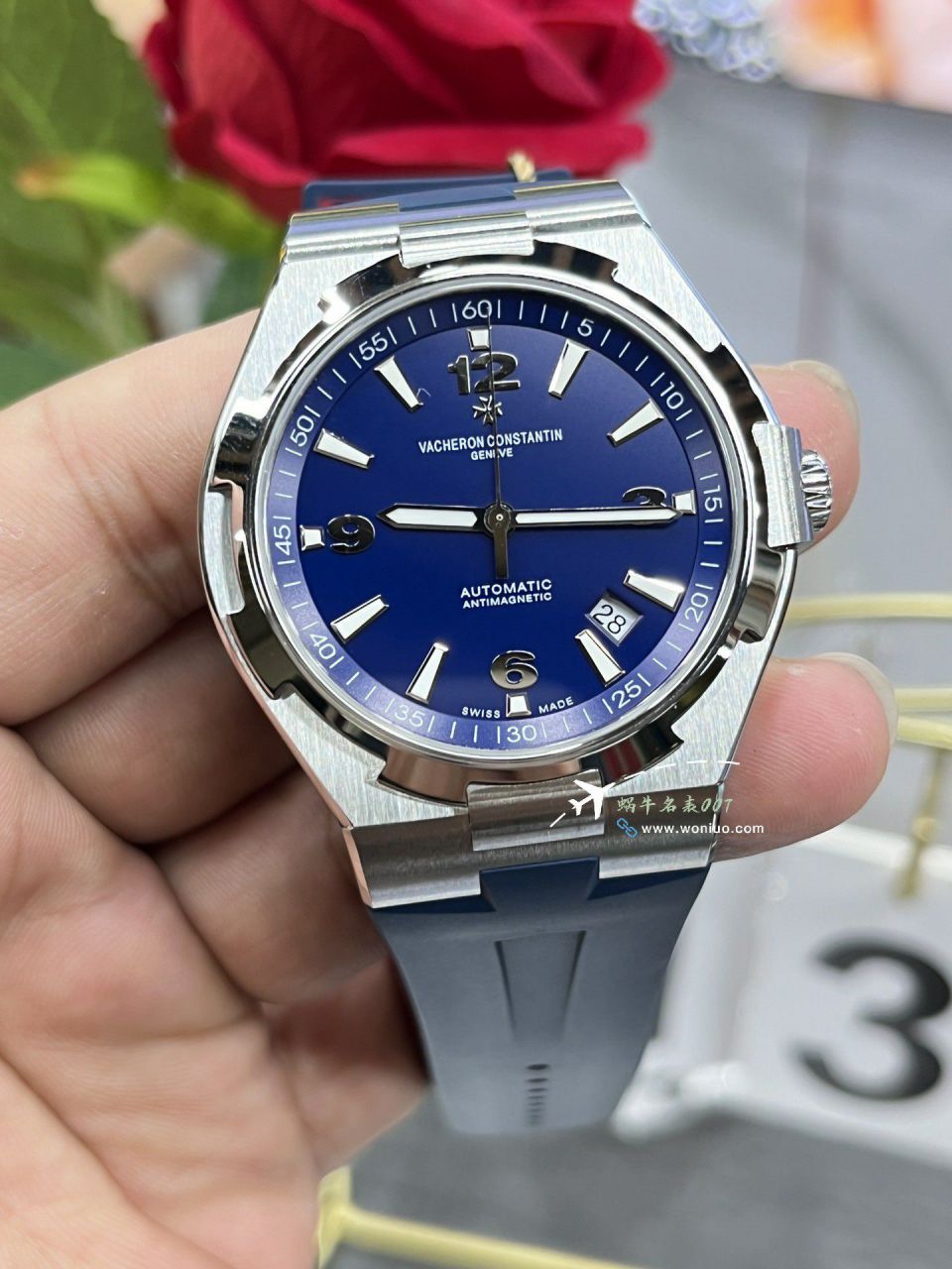 PPF江诗丹顿纵横四海系列蓝面胶带P47040/000A-9008 / JS270