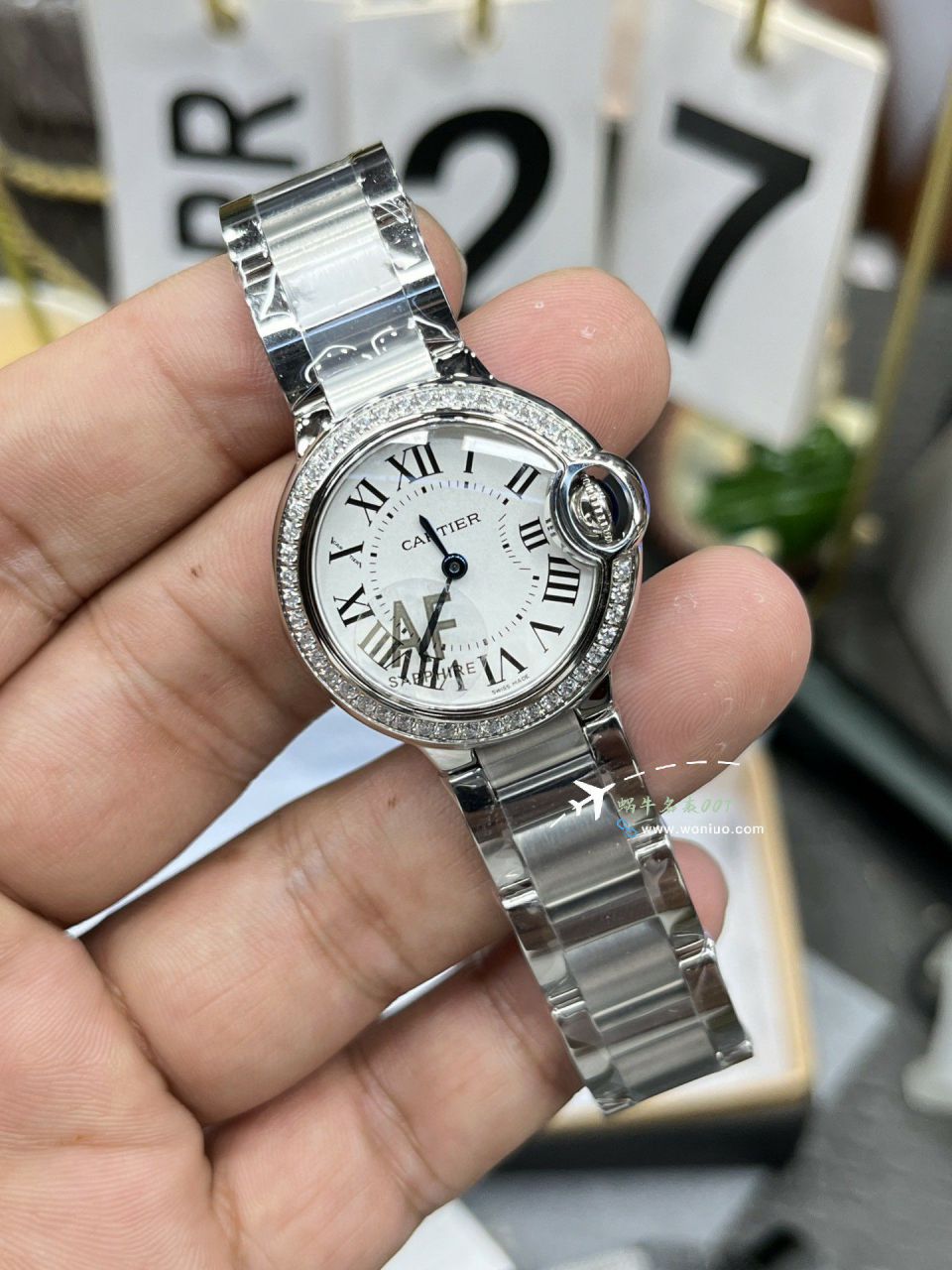 AF卡地亚蓝气球女装28毫米W4BB0015，W4BB0029腕表 / K370