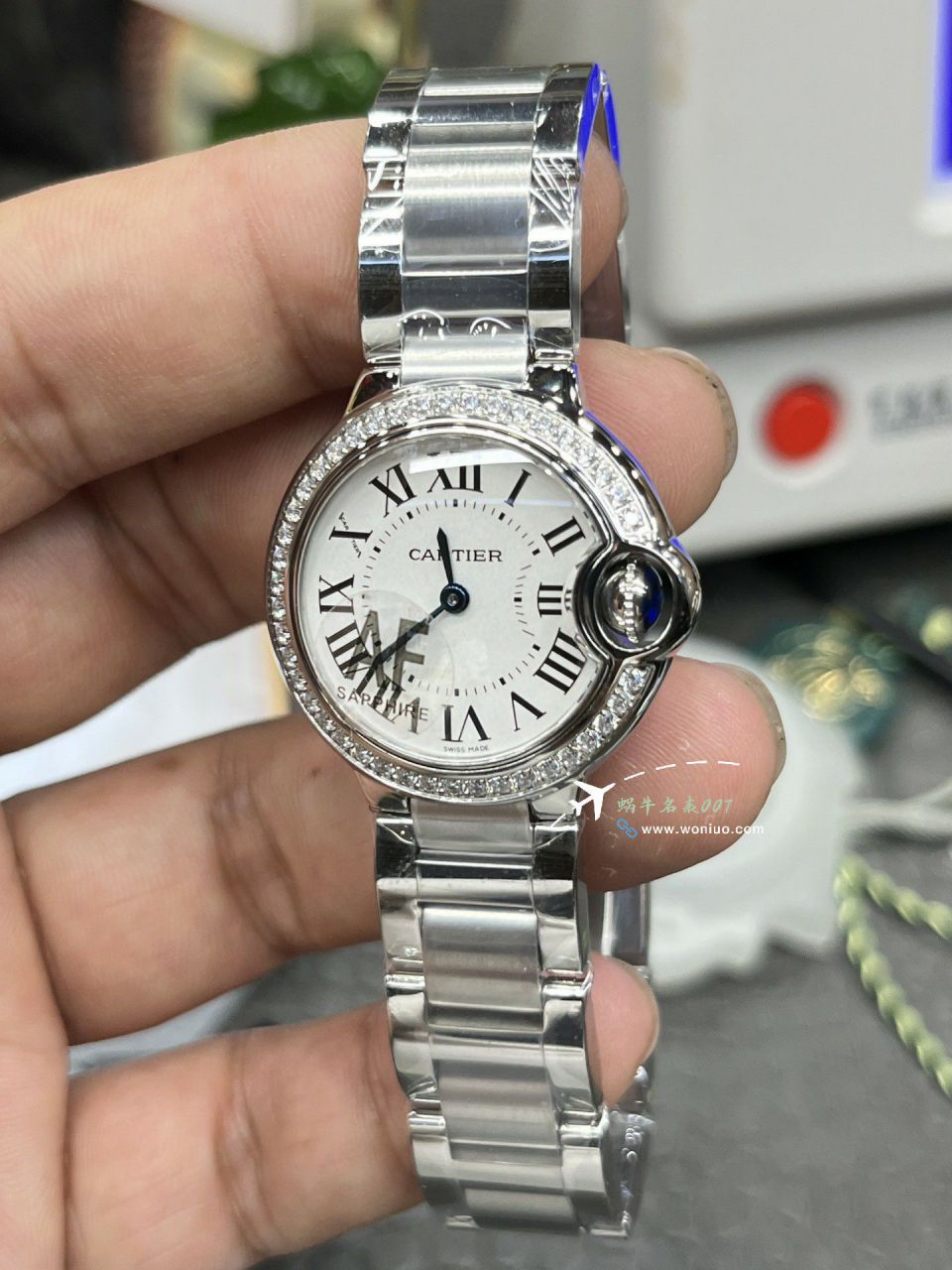 AF卡地亚蓝气球女装28毫米W4BB0015，W4BB0029腕表 / K370