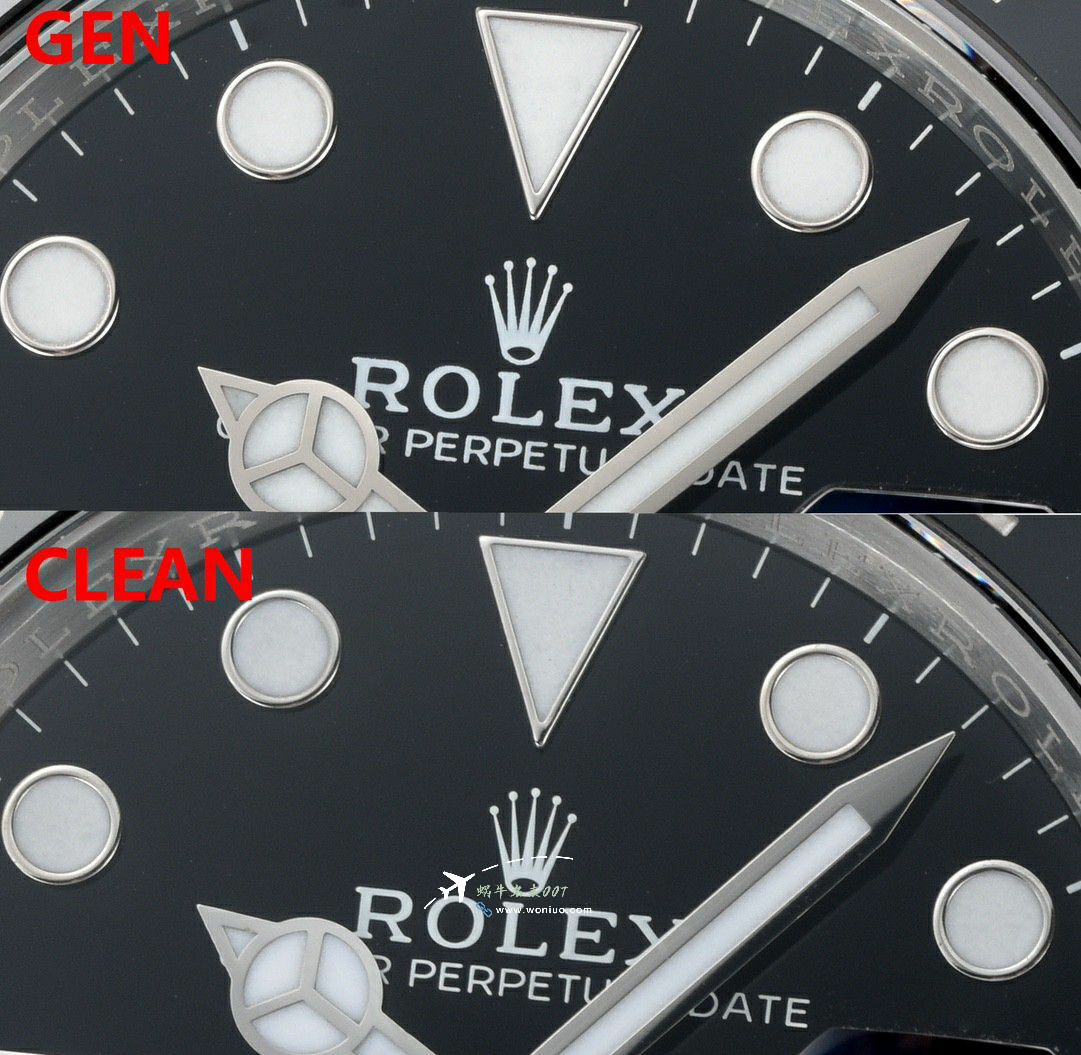 劳力士格林尼治m126710grnr-0003黑灰皮蛋圈 clean厂真品对比 / R893