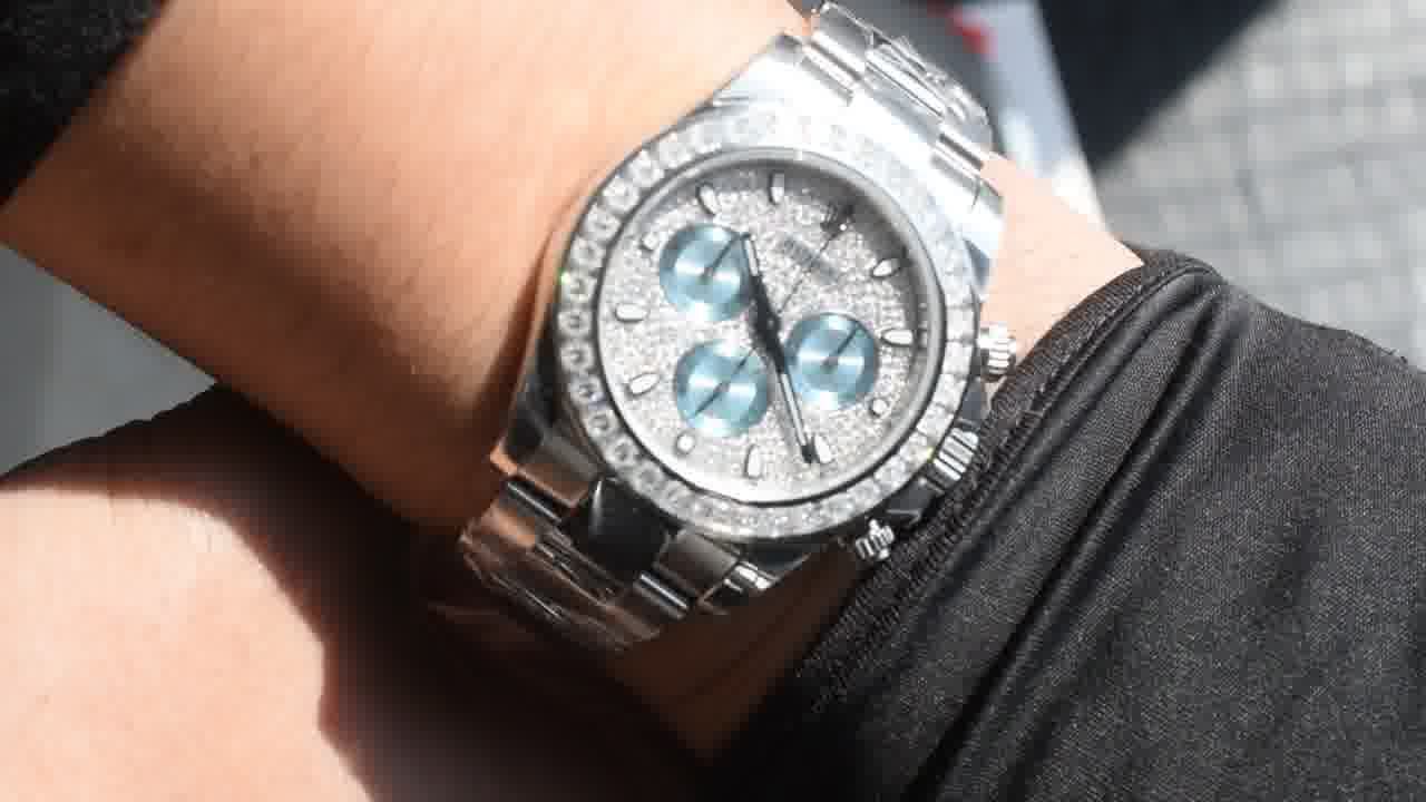 定制豪华加重版劳力士宇宙计型冰蓝眼迪通拿116576TBR腕表 / R931