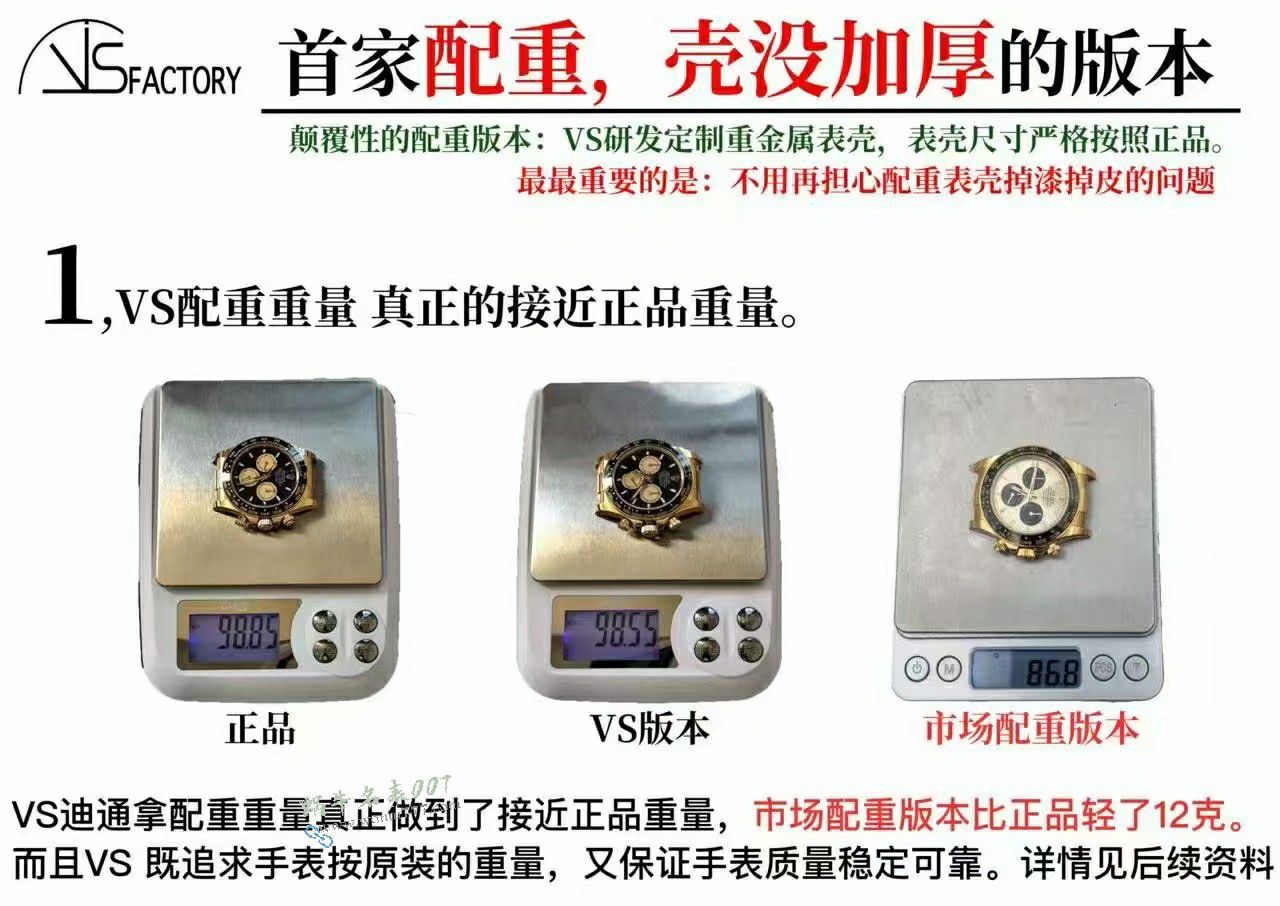 VS配重冰蓝迪劳力士宇宙计型迪通拿名表m126506-0001腕表 / R967