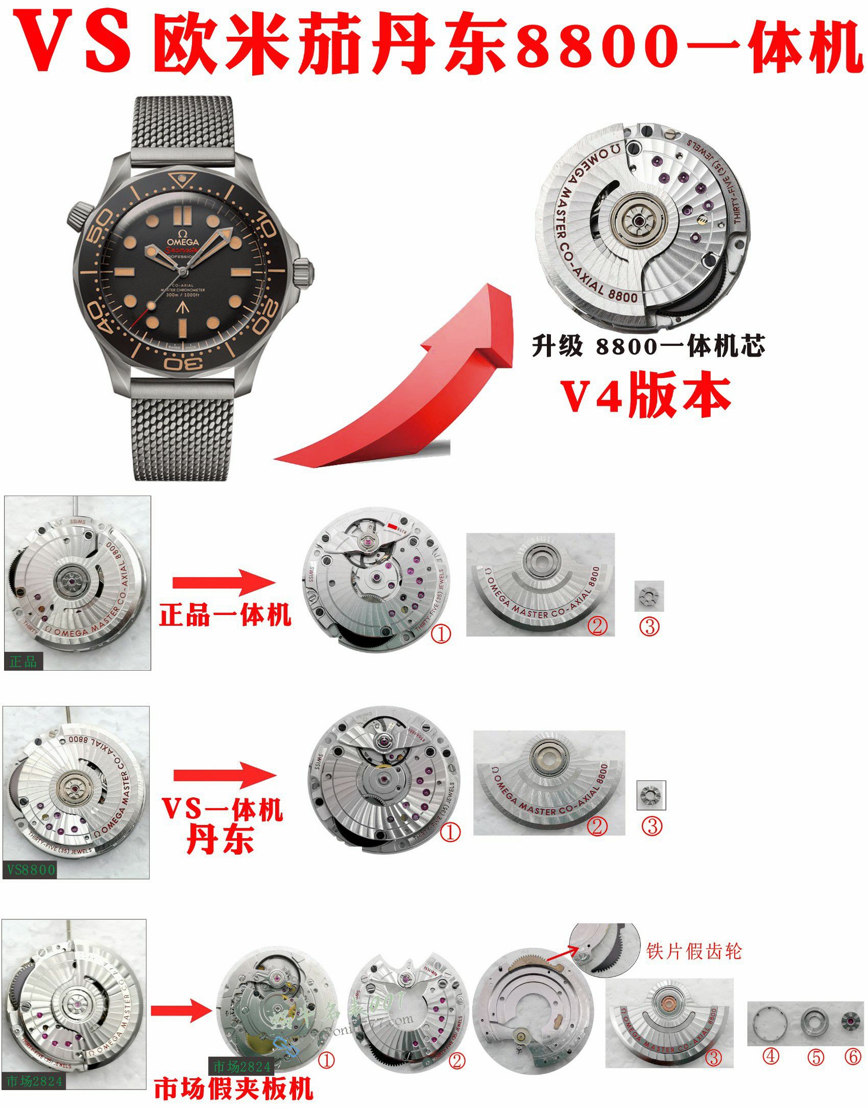视频评测VS厂V4版本欧米茄无暇赴死210.90.42.20.01.001腕表 / VS830