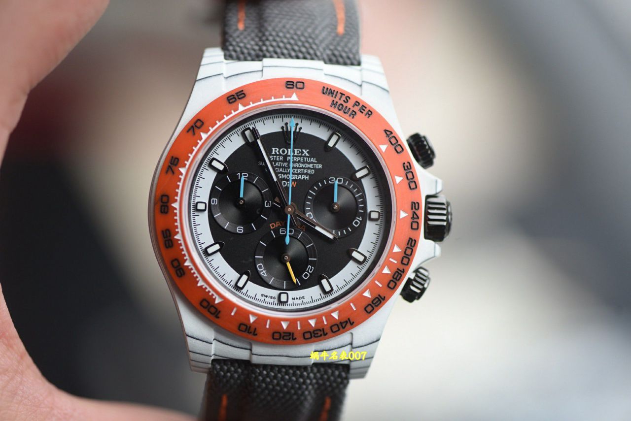N厂行业最高版本Diw定制版ROLEX劳力士迪通拿全碳纤维壳腕表 / R991