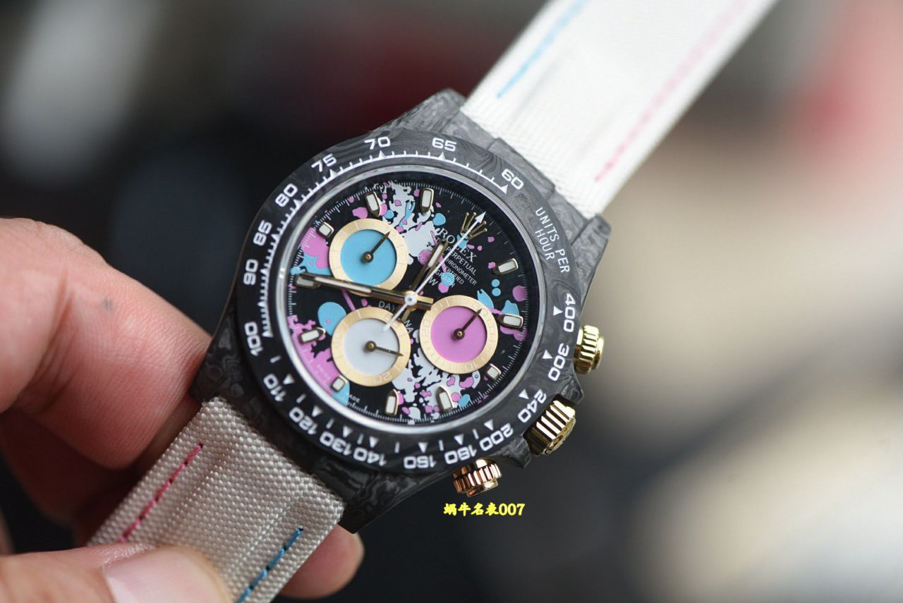 N厂行业最高版本Diw定制版ROLEX劳力士迪通拿全碳纤维壳腕表 / R991