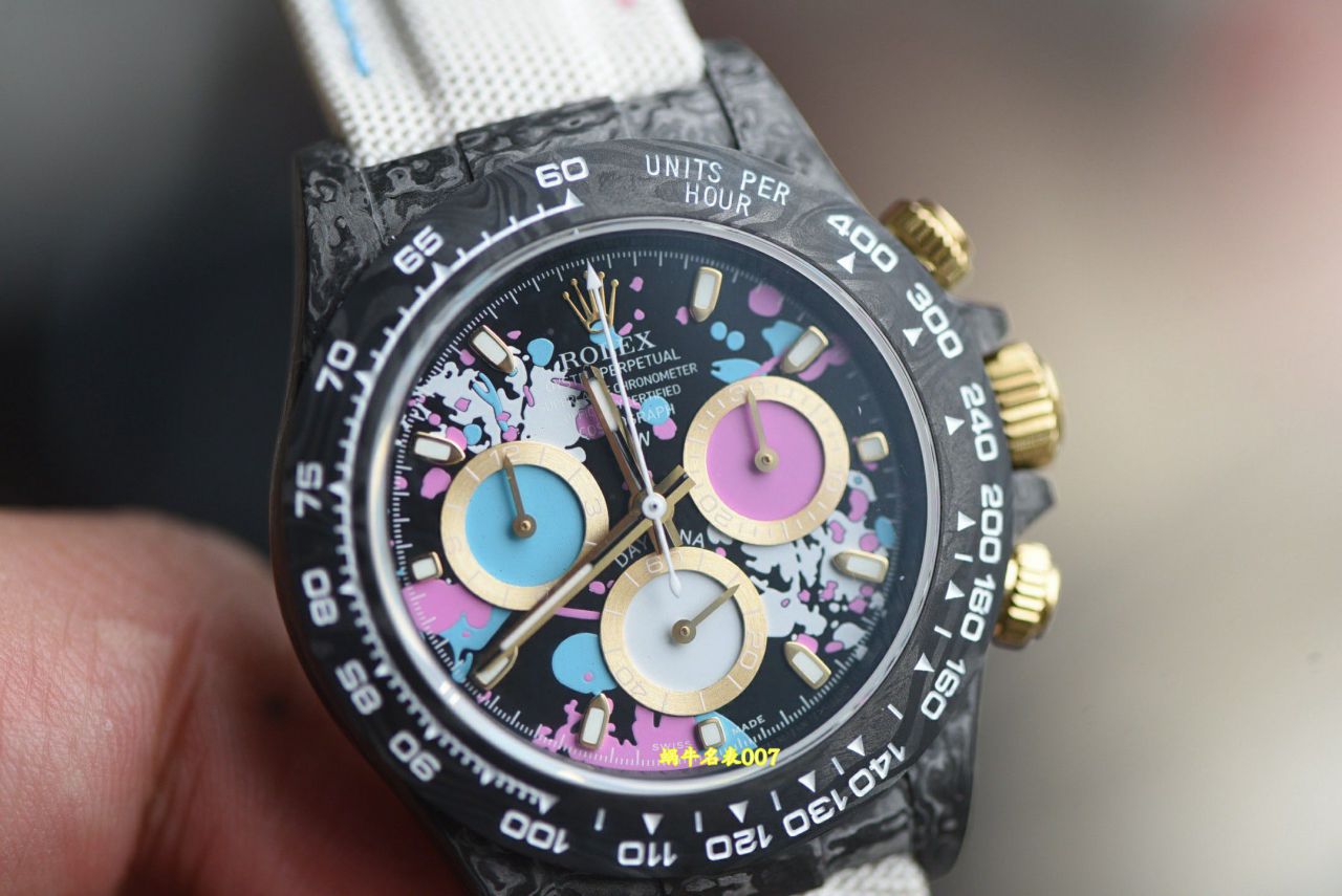 N厂行业最高版本Diw定制版ROLEX劳力士迪通拿全碳纤维壳腕表 / R991