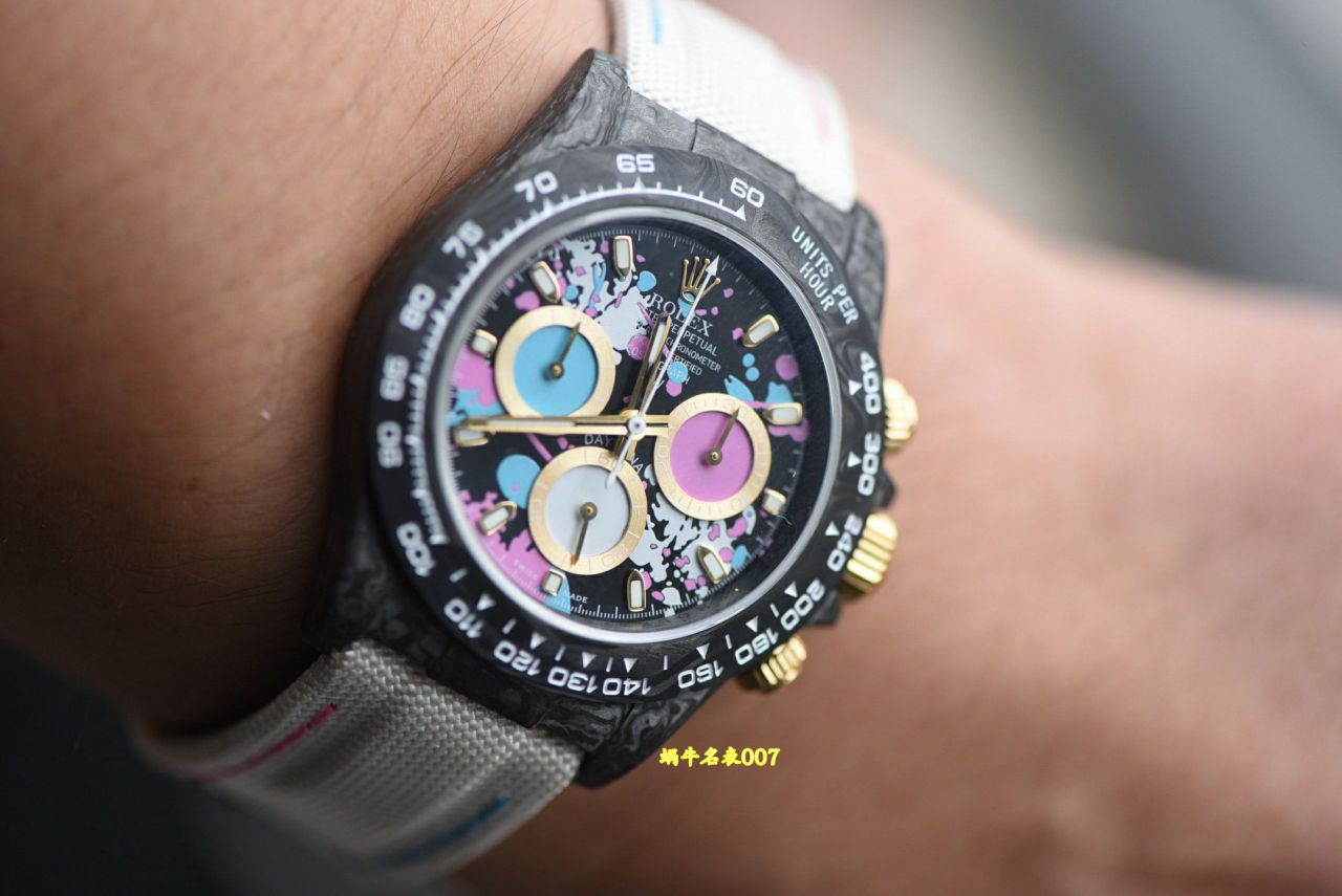 N厂行业最高版本Diw定制版ROLEX劳力士迪通拿全碳纤维壳腕表 / R991
