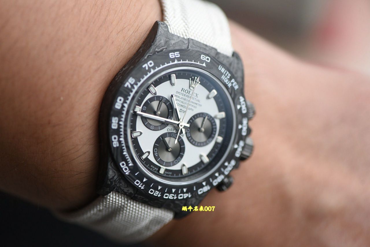 N厂行业最高版本Diw定制版ROLEX劳力士迪通拿全碳纤维壳腕表 / R991