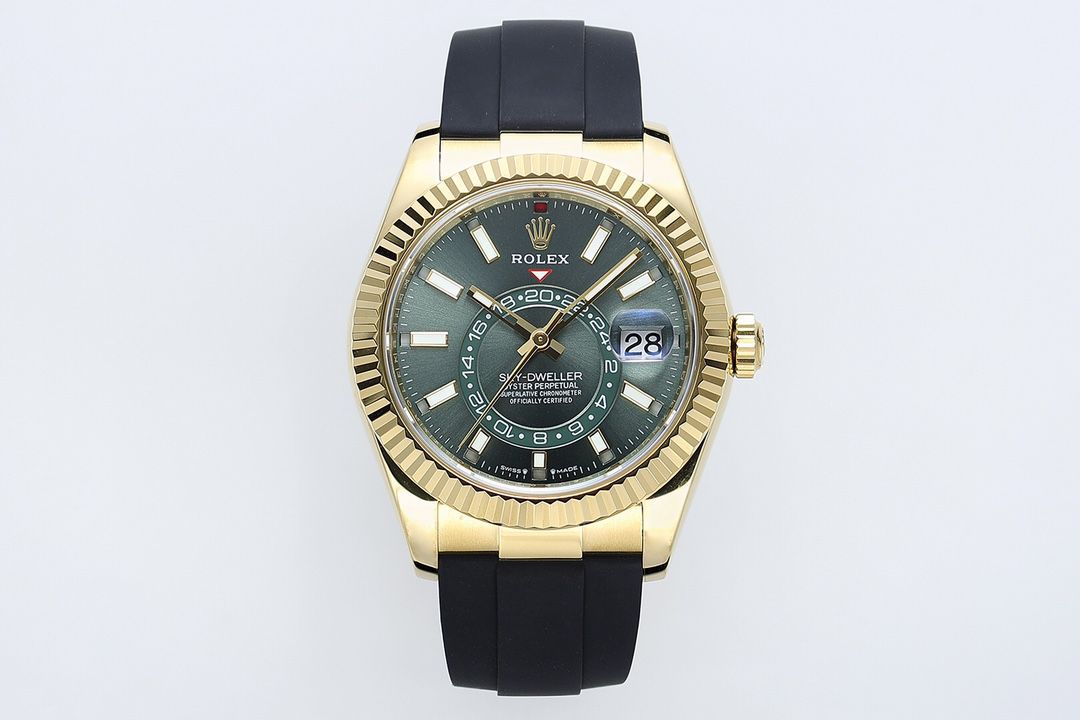 ZF天行者ROLEX劳力士Sky-Dweller 配重款玫瑰金绿面少量到货 / R997