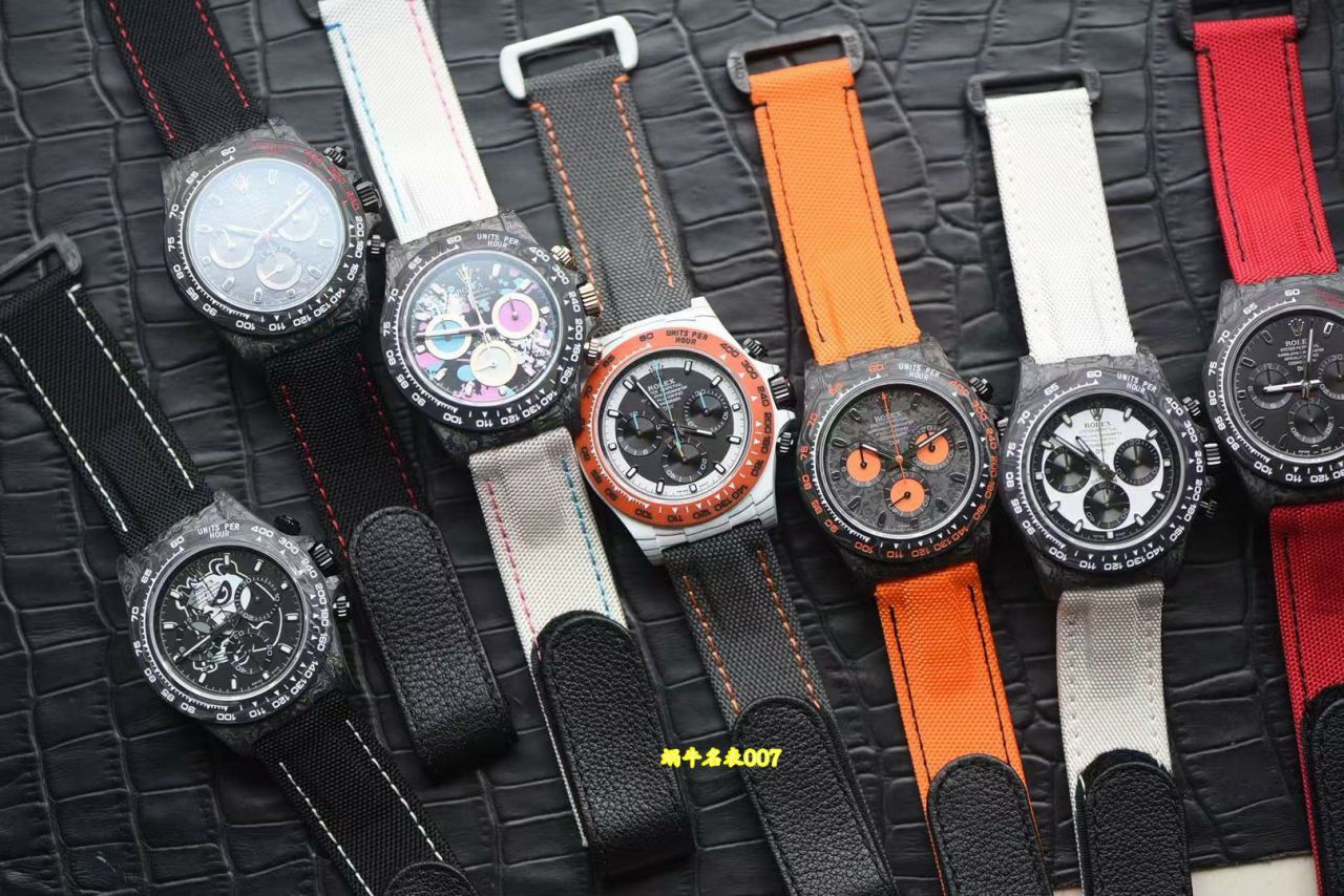 N厂行业最高版本Diw定制版ROLEX劳力士迪通拿全碳纤维壳腕表 / R991