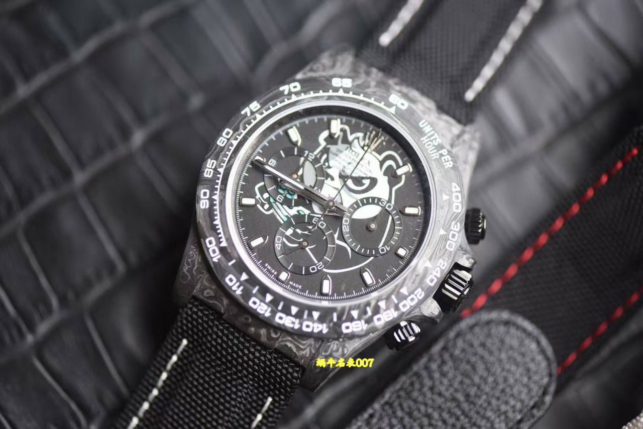 N厂行业最高版本Diw定制版ROLEX劳力士迪通拿全碳纤维壳腕表 / R991