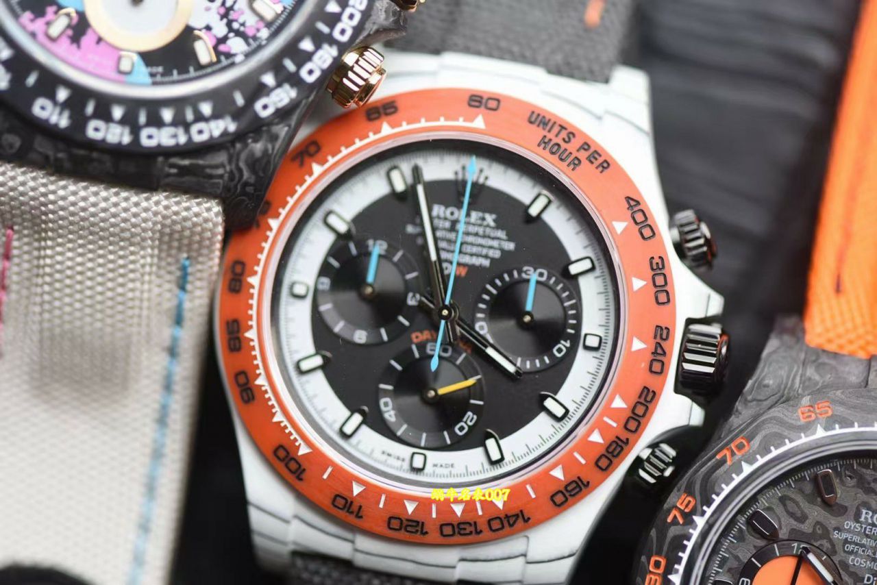 N厂行业最高版本Diw定制版ROLEX劳力士迪通拿全碳纤维壳腕表 / R991