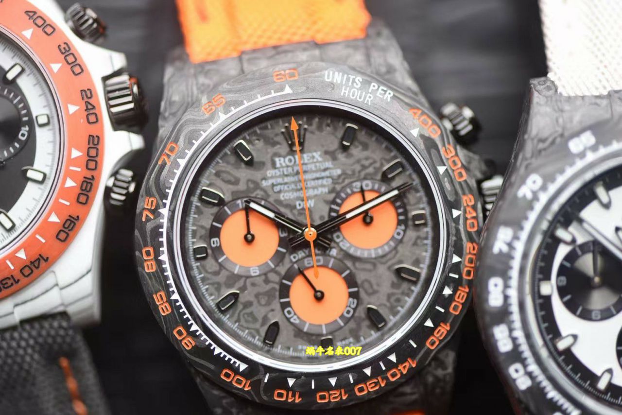 N厂行业最高版本Diw定制版ROLEX劳力士迪通拿全碳纤维壳腕表 / R991