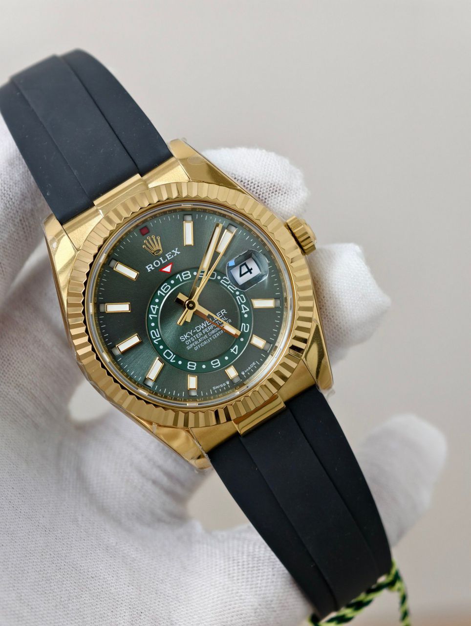ZF天行者ROLEX劳力士Sky-Dweller 配重款玫瑰金绿面少量到货 / R997