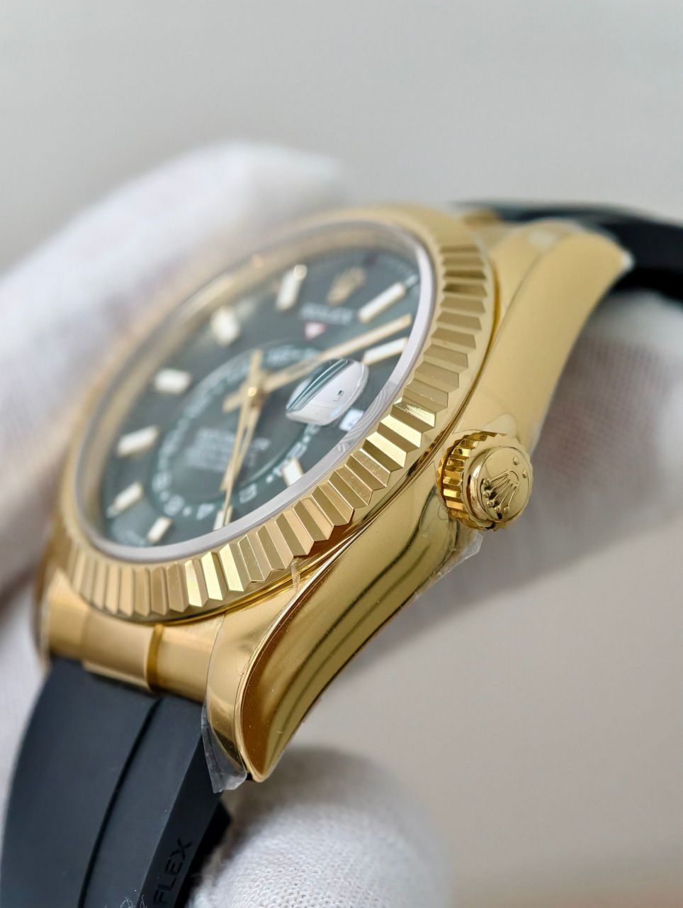 ZF天行者ROLEX劳力士Sky-Dweller 配重款玫瑰金绿面少量到货 / R997