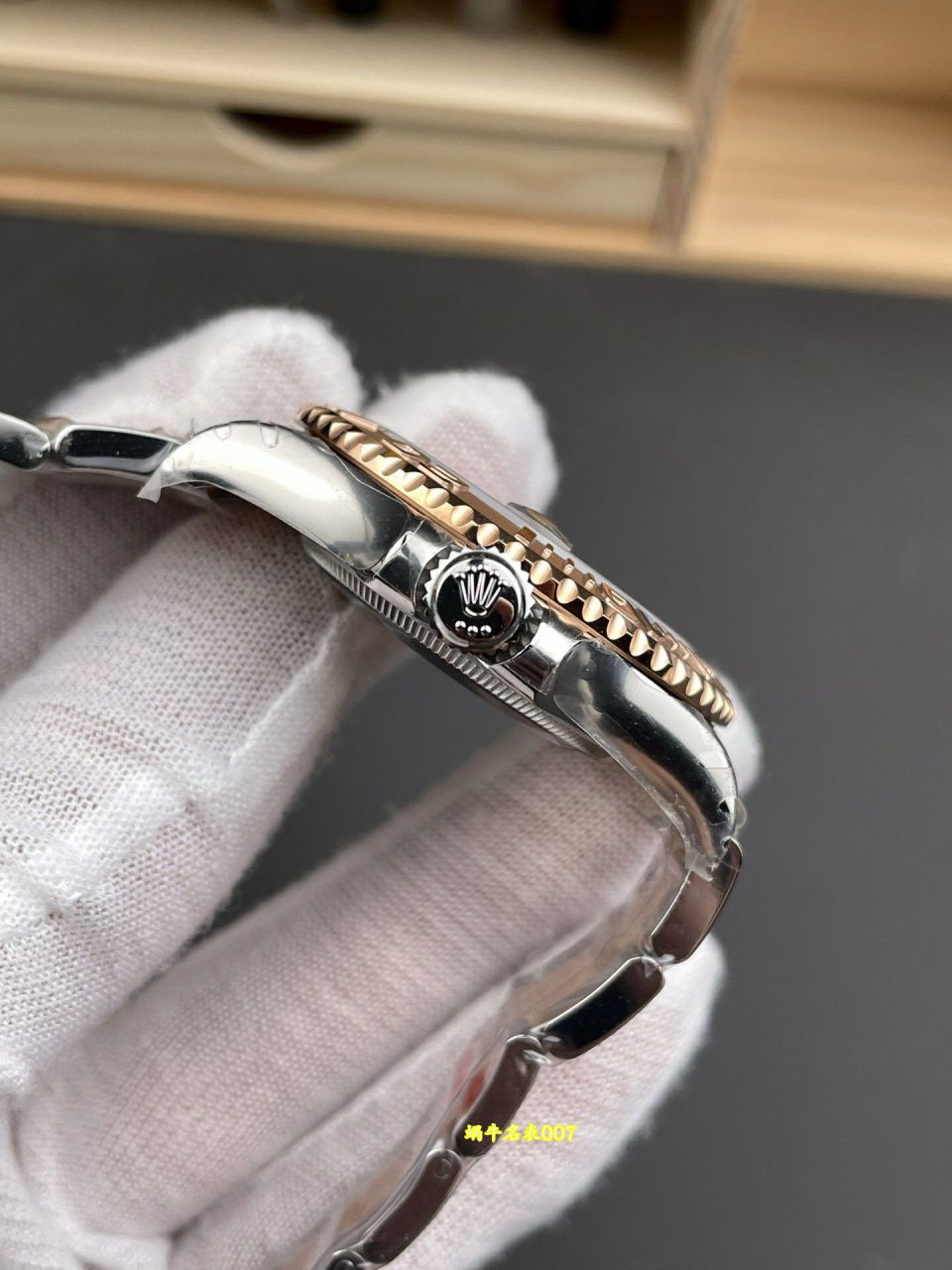 VS间玫金游艇巧克力盘劳力士游艇名仕型系列m126621-0001腕表 / R1021