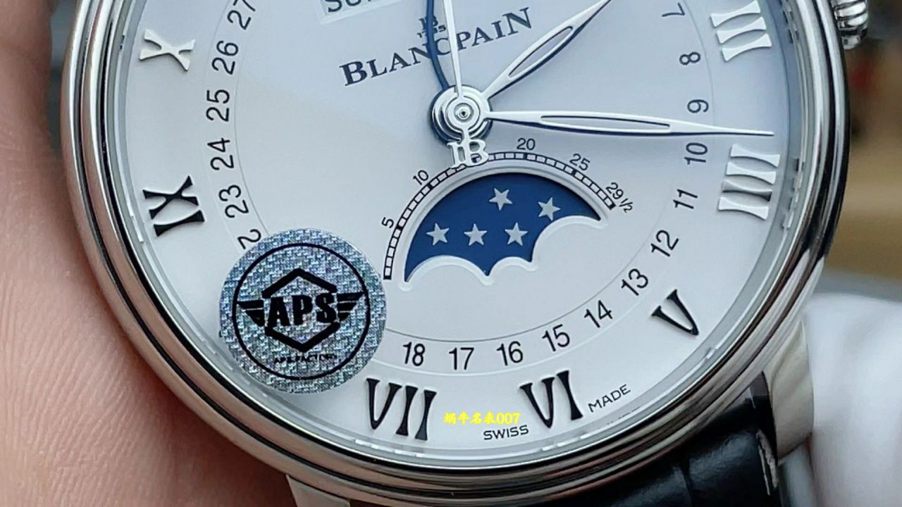 APS厂宝珀经典系列真月相6654-1127-55B腕表 / BP082